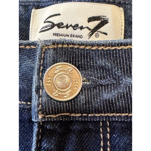 Seven7 Jeans High Rise Loose Straight Womens 16 Blue Distressed Denim NWT NEW - Picture 16 of 16